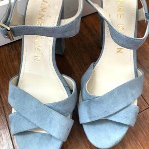 NWOT Anne Klein Lalima Blue Platform Sandal